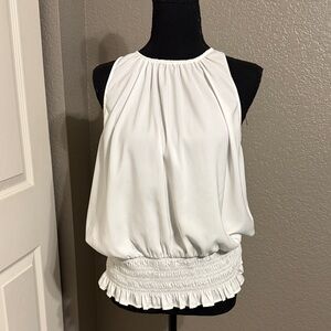 Express White Gathered Blouse